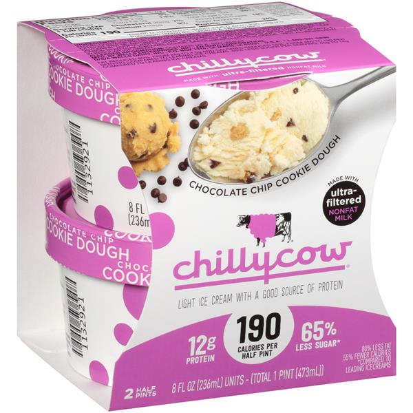 Chilly Cow Chocolate Chip Cookie Dough Light Ice Cream 28 Fl Oz Hy