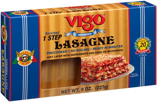 Vigo Precooked Lasagne 8 oz Box | Hy-Vee Aisles Online Grocery