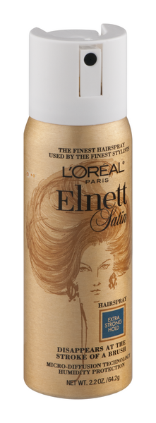 Loreal Hairspray, Elnett Satin, Extra Strong Hold - 2.2 oz