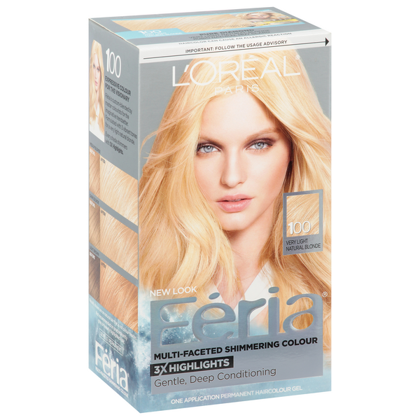 L'Oreal Paris Feria Multi-Faceted Shimmering Colour Very Light Natural  Blonde 100 Hair Color | Hy-Vee Aisles Online Grocery Shopping
