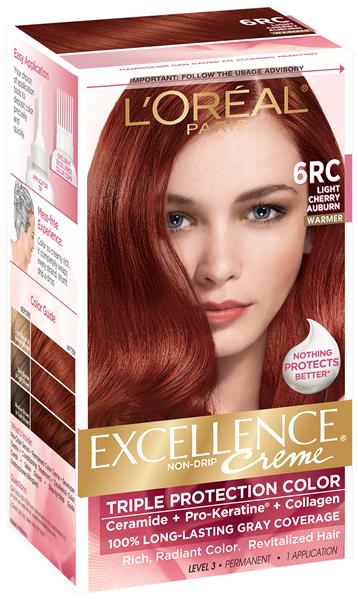 L'Oreal Paris Excellence Creme Hair Color Light Cherry Auburn 6RC | Hy ...