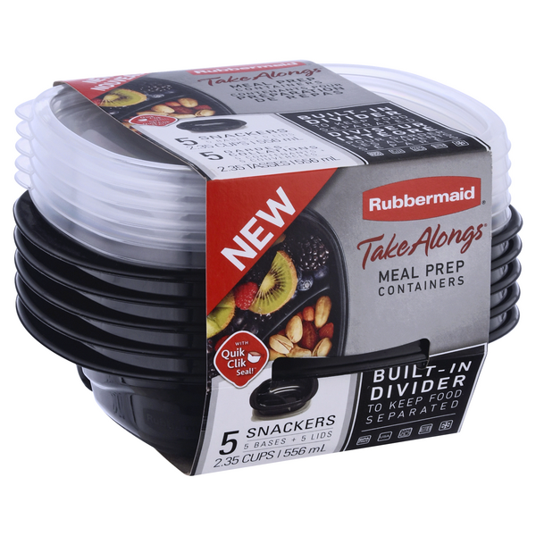 Rubbermaid Take Alongs Meal Prep Containers, Snackers, 2.35 Cups