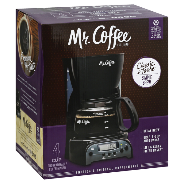 Mr coffee simple brew clearance 4 cup