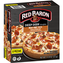 Red Baron Pizza, Deep Dish Singles Meat Trio, 2 Count