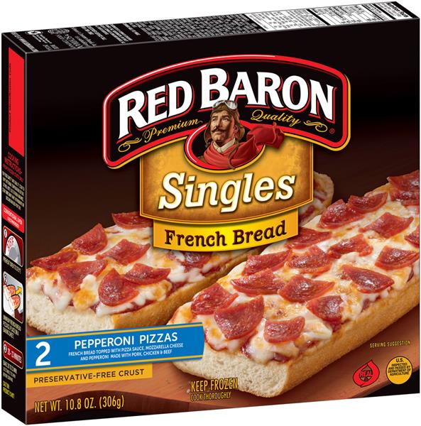 Red Baron Singles French Bread Pepperoni Pizzas 2Ct | Hy-Vee Aisles ...