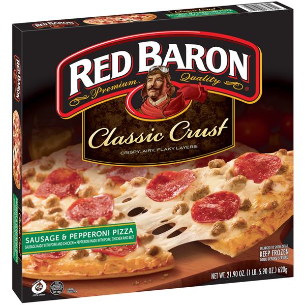 Red Baron Classic Crust Sausage & Pepperoni Pizza | Hy-Vee Aisles ...