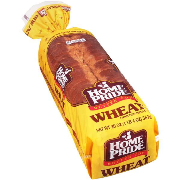 bread pride wheat butter loaf oz