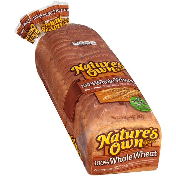 Nature s Own 100 Whole Wheat Bread Hy Vee Aisles Online Grocery Shopping
