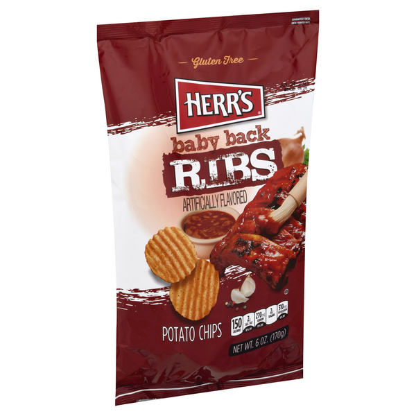 Herr's Baby Back Ribs Potato Chips, 9.5 Oz.