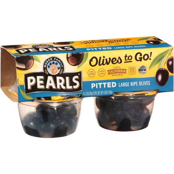 Pearls Olives To Go! Black Pitted Olives 41.2 oz Cups HyVee Aisles