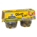 Peals Olives to Go! Pimento Stuffed Green Olives 4-1.6 oz Cups