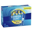 TAMPAX Pocket Pearl, Regular, Plastic Tampons, Unscented