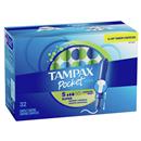 Tampax Pocket Pearl, Super, Plastic Tampons, Unscented