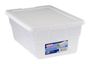 Sterilite 6 Quart Clear Storage Box with White Lid