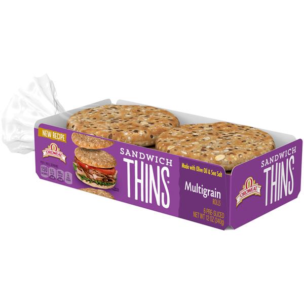Oroweat Multigrain Sandwich Thins Rolls 6ct HyVee Aisles Online