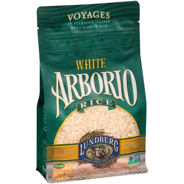 Lundberg Family Farms Voyages White Arborio Rice 16 oz. StandUp Bag