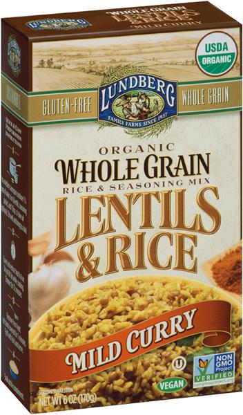 Lundberg Organic Mild Curry Whole Grain Lentils & Rice Seasoning Mix ...