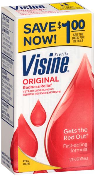 Visine Original Redness Relief Eye Drops Hy Vee Aisles Online Grocery Shopping 3040