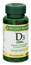 Nature's Bounty Vitamin D3 5000 IU Rapid Release Softgels