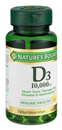 Nature's Bounty D3-10,000IU Vitamin Supplement Softgels