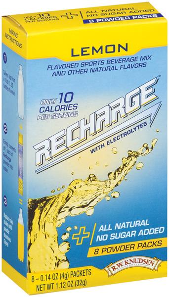 R.W. Knudsen Recharge Lemon 0.14 Oz Packets Flavored Sports