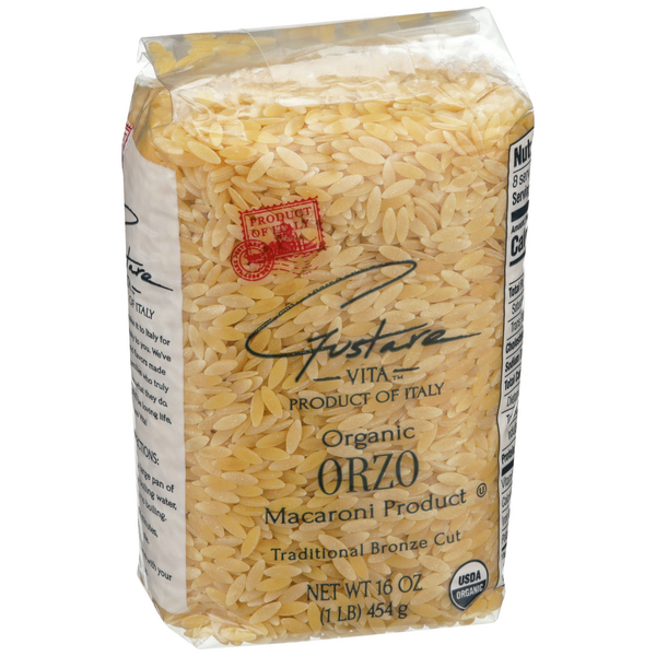 Gustare Vita Traditional Bronze Cut Organic Orzo Macaroni Product | Hy-Vee  Aisles Online Grocery Shopping