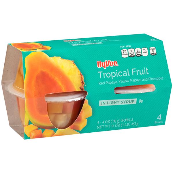HyVee Tropical Fruit in Light Syrup, 44 oz Bowls HyVee Aisles