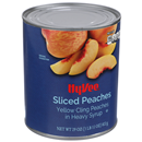 Hy-Vee Sliced Yellow Cling Peaches in Heavy Syrup