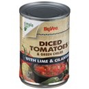 Hy-Vee Mexican Lime & Cilantro Diced Tomatoes & Green Chilies