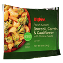 Hy-Vee Steam Quick Broccoli, Carrots & Cauliflower with Cheese Sauce