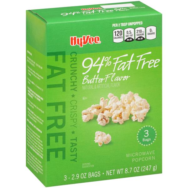 Hy-Vee 94% Fat Free Butter Microwave Popcorn 3Ct | Hy-Vee Aisles Online ...