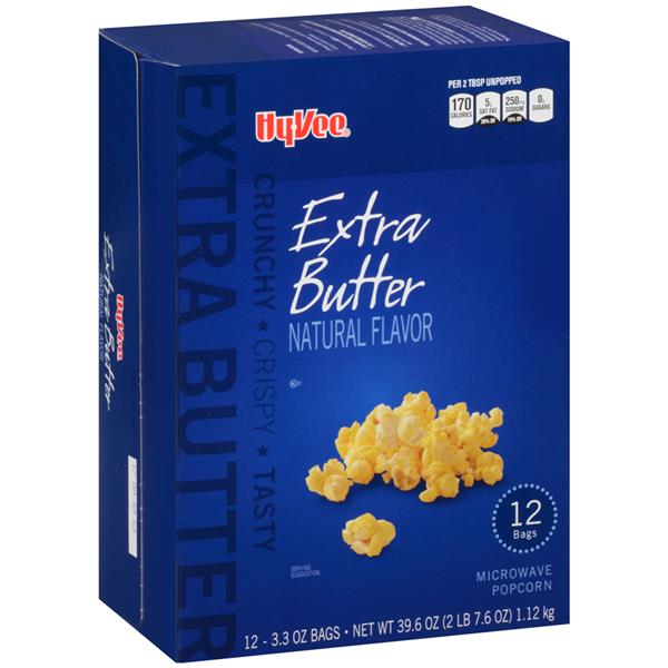 HyVee Extra Butter Microwave Popcorn 123.3 oz Bags HyVee Aisles