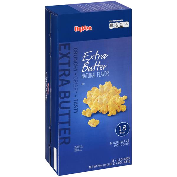 HyVee Extra Butter Microwave Popcorn 183.3 oz Bags HyVee Aisles
