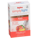 Hy-Vee SimplyLight Low Calorie Peach Iced Tea Drink Mix To Go 10 Ct