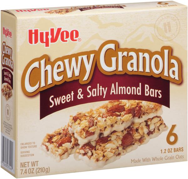 HyVee Chewy Sweet & Salty Almond Granola Bars 6Ct HyVee Aisles