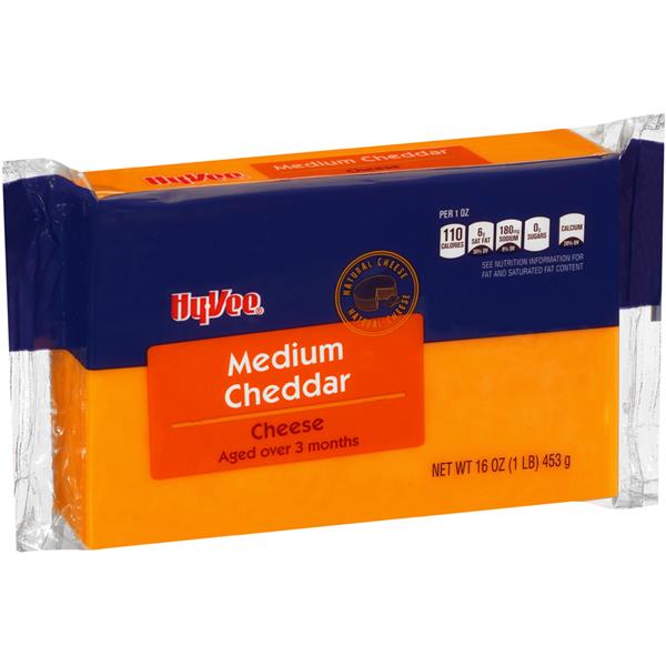 Hy-Vee Medium Cheddar Cheese Brick | Hy-Vee Aisles Online Grocery Shopping