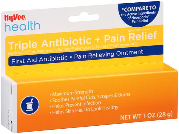 Hy-Vee Health Triple Antibiotic + Pain Relief Ointment | Hy-Vee Aisles ...