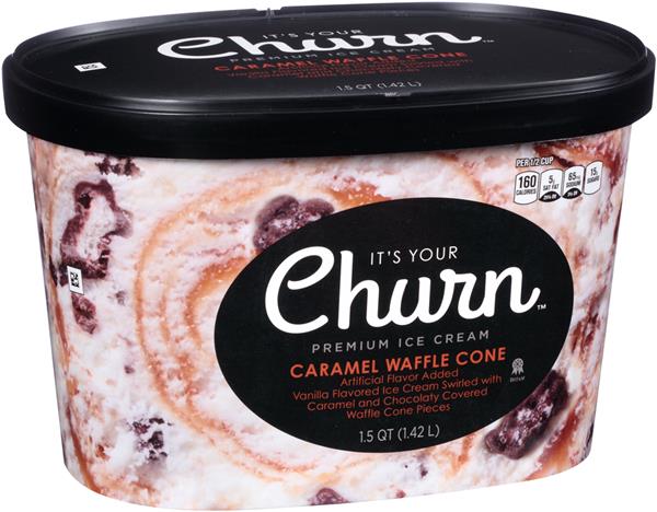 It's Your Churn Premium Ice Cream Caramel Waffle Cone | Hy-Vee Aisles ...