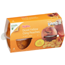 Hy-Vee Diced Yellow Cling Peaches in 100% Juice 4 - 4 oz Bowls