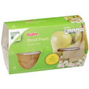 Hy-Vee Diced Pears in 100% Juice 4 - 4 oz Bowls