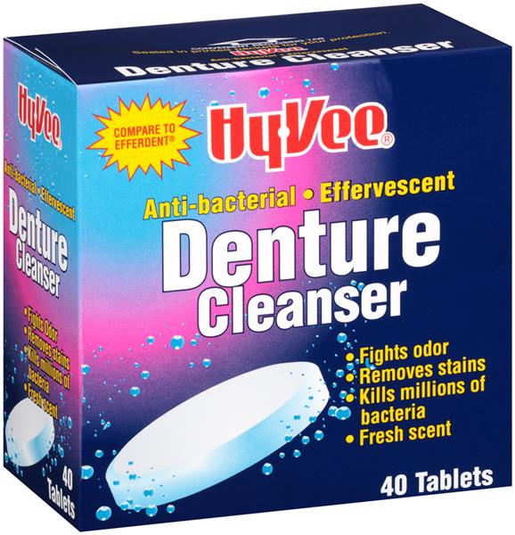 HyVee AntiBacterial Effervescent Denture Cleanser Tablets HyVee
