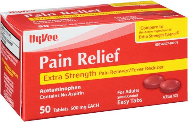  HealthA2Z® Extra Strength Pain Relief, Acetaminophen 500mg, Contains No Aspirin, Fever Reducer