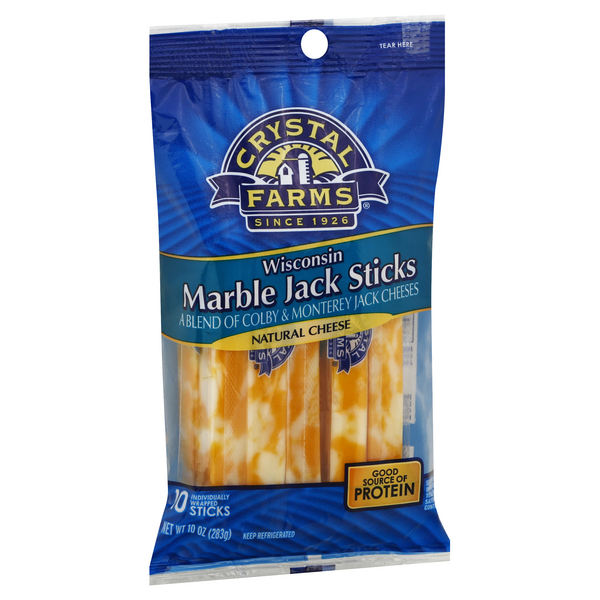 Crystal Farms Wisconsin Marble Jack Cheese Sticks | Hy-Vee Aisles ...