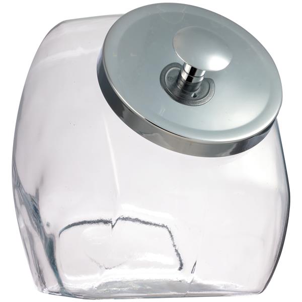 Anchor Hocking Glass Penny Candy Jar with Chrome Cover, 1/2 Gallon