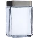 Anchor Hocking Company 1.5 qt.  Square Glass Jar With Brushed Aluminum Lid