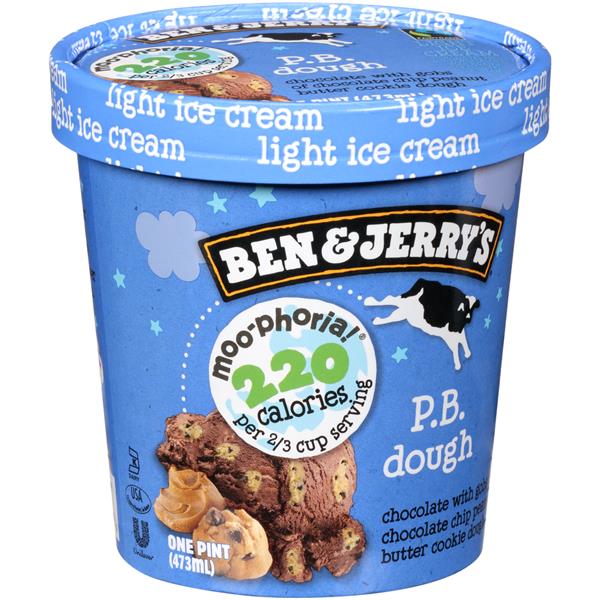 Ben & Jerry's 'Moophoria Peanut Butter Dough Light Ice Cream | Hy-Vee ...