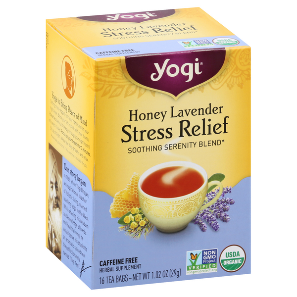 Yogi Honey Lavender Stress Relief Tea 16 CT | Hy-Vee Aisles Online ...