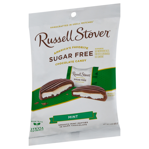 Russell Stover Sugar Free Mint Patties Covered In Dark Chocolate