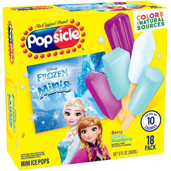 Popsicle Disney Frozen Minis Berry Cherry And Raspberry Ice Pops 18 Ct Hy Vee Aisles Online 2033