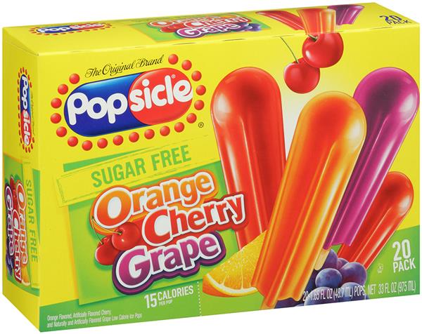 Popsicle Sugar Free Orange, Cherry, Grape 20Pk | Hy-Vee Aisles Online ...